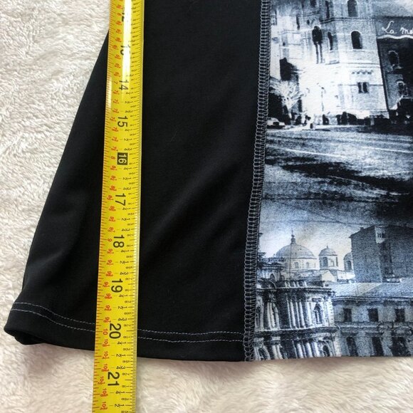 ARDOISE Blue/Grey 3/4 Sleeve Flared Tunic Top Street Scene Size Med - Picture 8 of 10